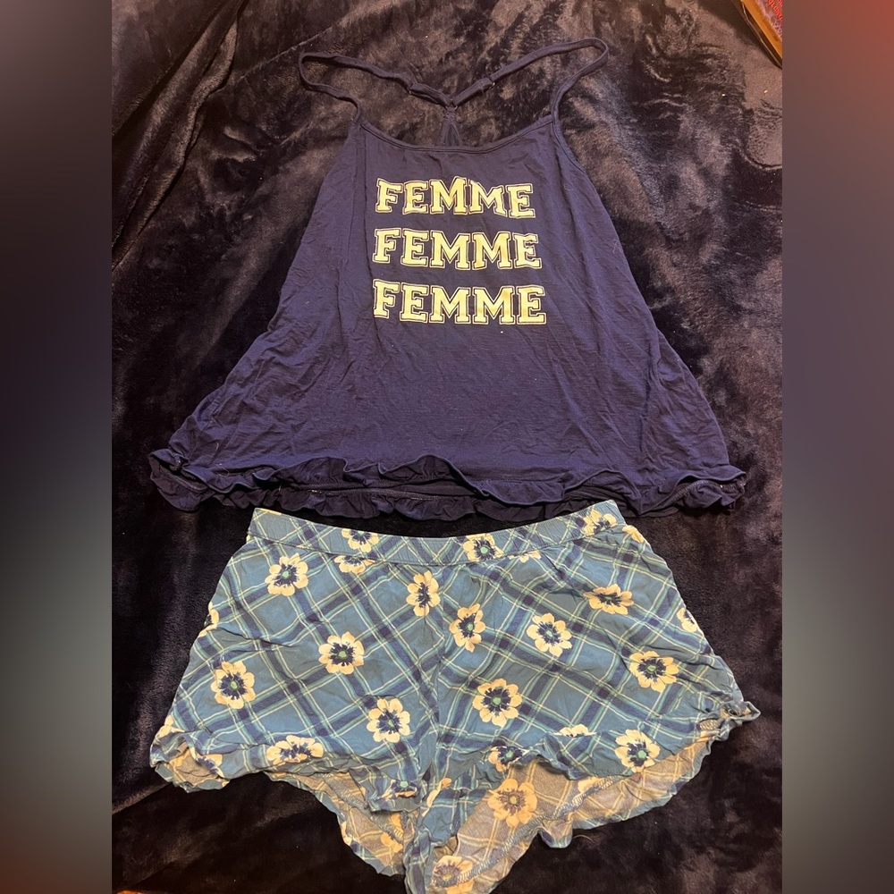 Blue “Adoreme” pajama set